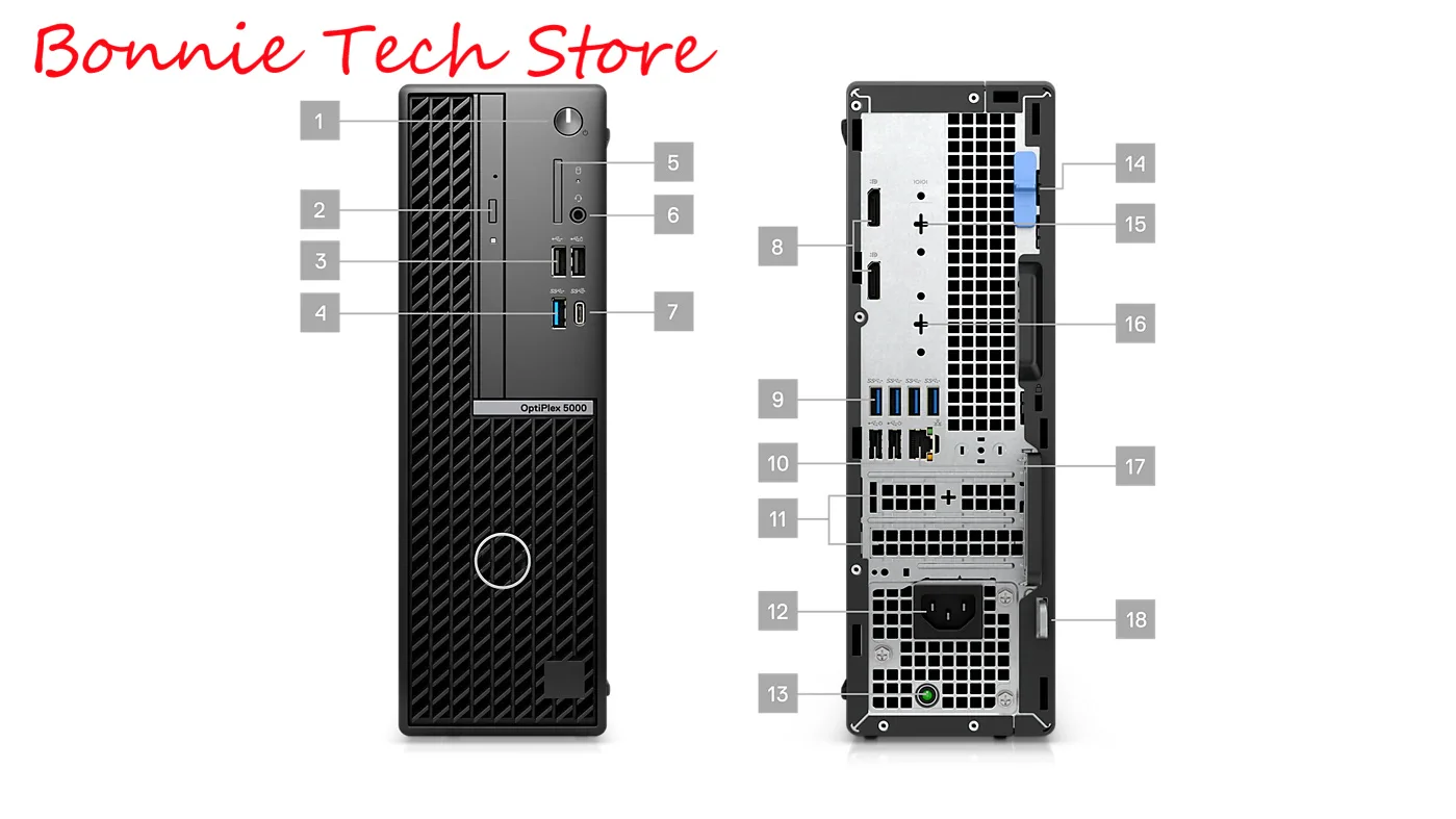 Pc Desktop Per Dell Optiplex 5000 Sff, I5-12500 ,8G Ram, Ssd 256G