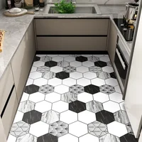 Kitchen Carpet Oil-proof Non-slip Waterproof Rug Pvc Leather Floor Mat Home Decoration Large Area Rugs Alfombra De Cocina 주방 카펫 2