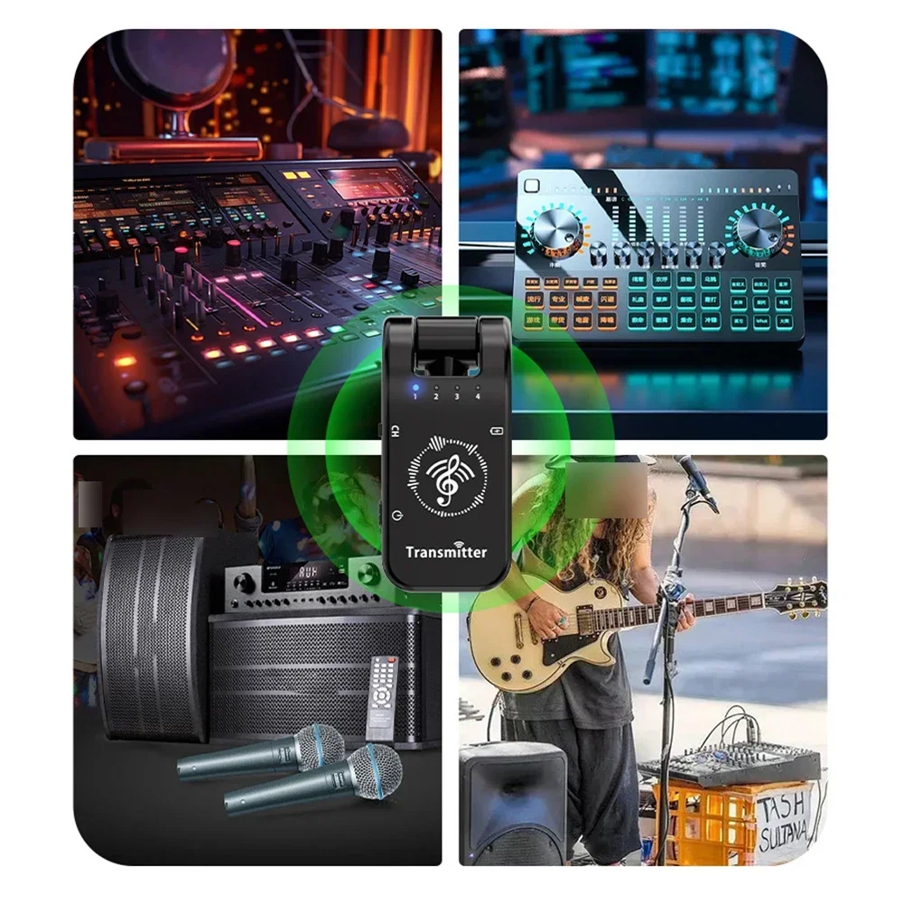 2.4GHz Wireless Earphone Monitor Transmission Set Transmitter Stage Audio Headphone Receiver Professional Sound Quality