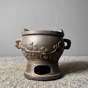 미니 레트로 캐스트 다리미 바베큐 그릴, 휴대용 끓이는 차 스토브, 가열 작은 화로, 가정 장식, 골동품 민속 예술 컬렉션