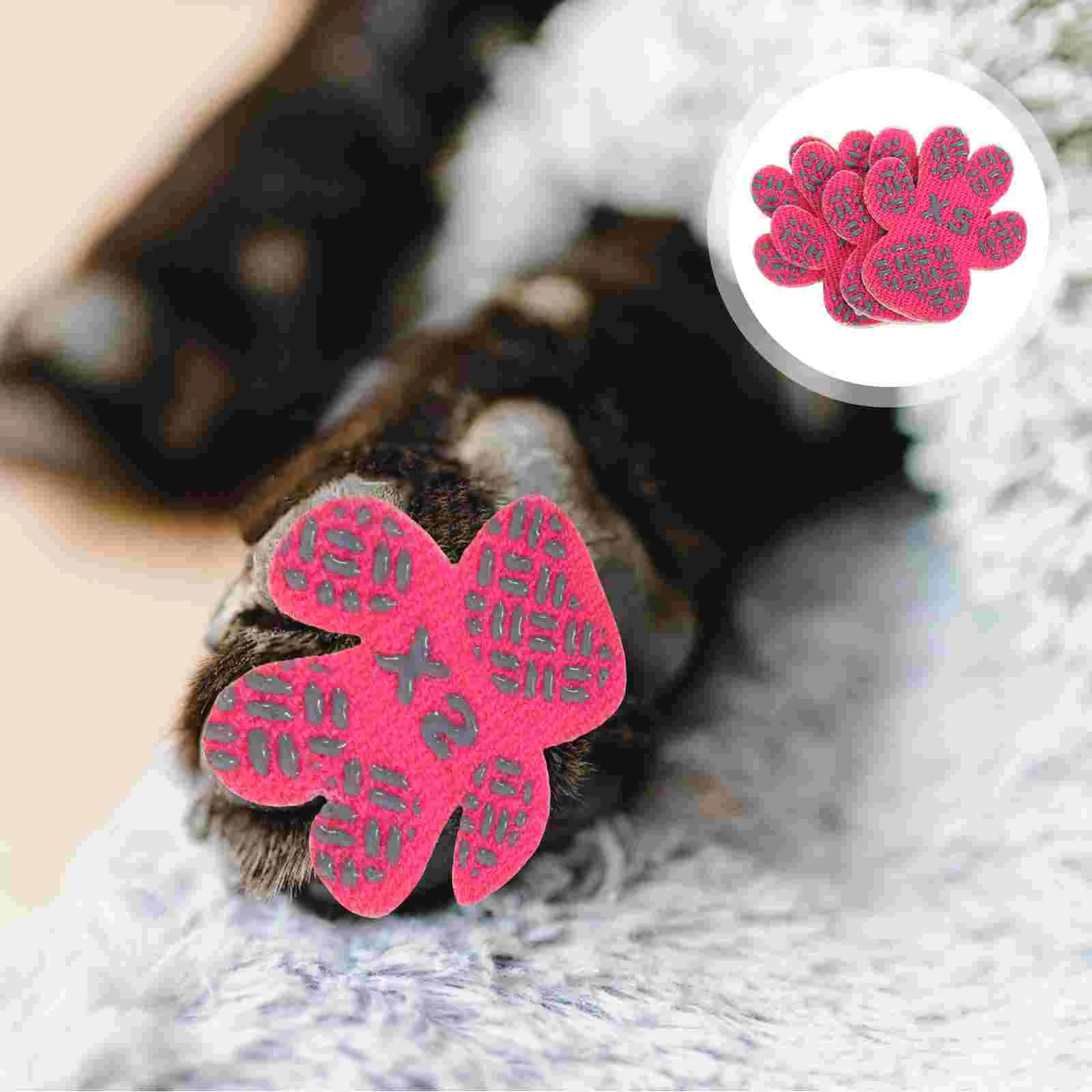 

4 Pcs Paw Dog Protection Pad Supply Professional Comfortable Portable Protector Outdoor Foot Patch Accessory Pink Small