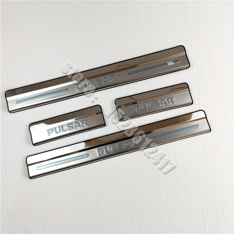 

4Pcs for Nissan Pulsar 2012 2013 -2017 Stainless Door Sill Plate Entry Scuff Covers Car Styling Auto Stickers Car Accessories k