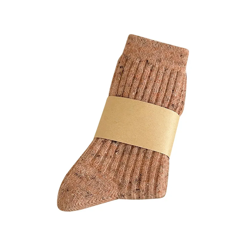 Women's Woolen Long Socks for Autumn and Winter, Thick and Warm with Added Padding, Thick-pointed Mid-calf Socks - 5