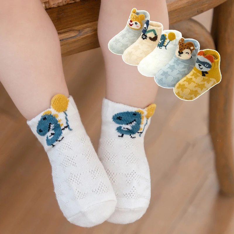 

5Pairs Infant Baby Mesh Ankle Socks Children Girls Boy Low Cut Socks Spring Summer Newborn Toddler Sock Kids Clothes Accessories