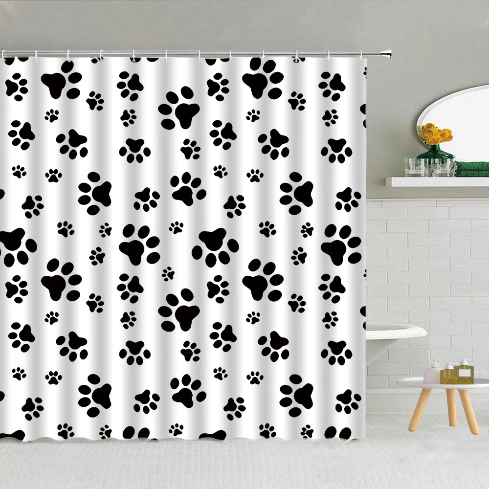

Занавески для душа с изображением симпатичных кошек для йоги и собаки, занавески для ванной комнаты с изображением домашнего питомца, занавески из водонепроницаемой ткани, декор для ванной комнаты