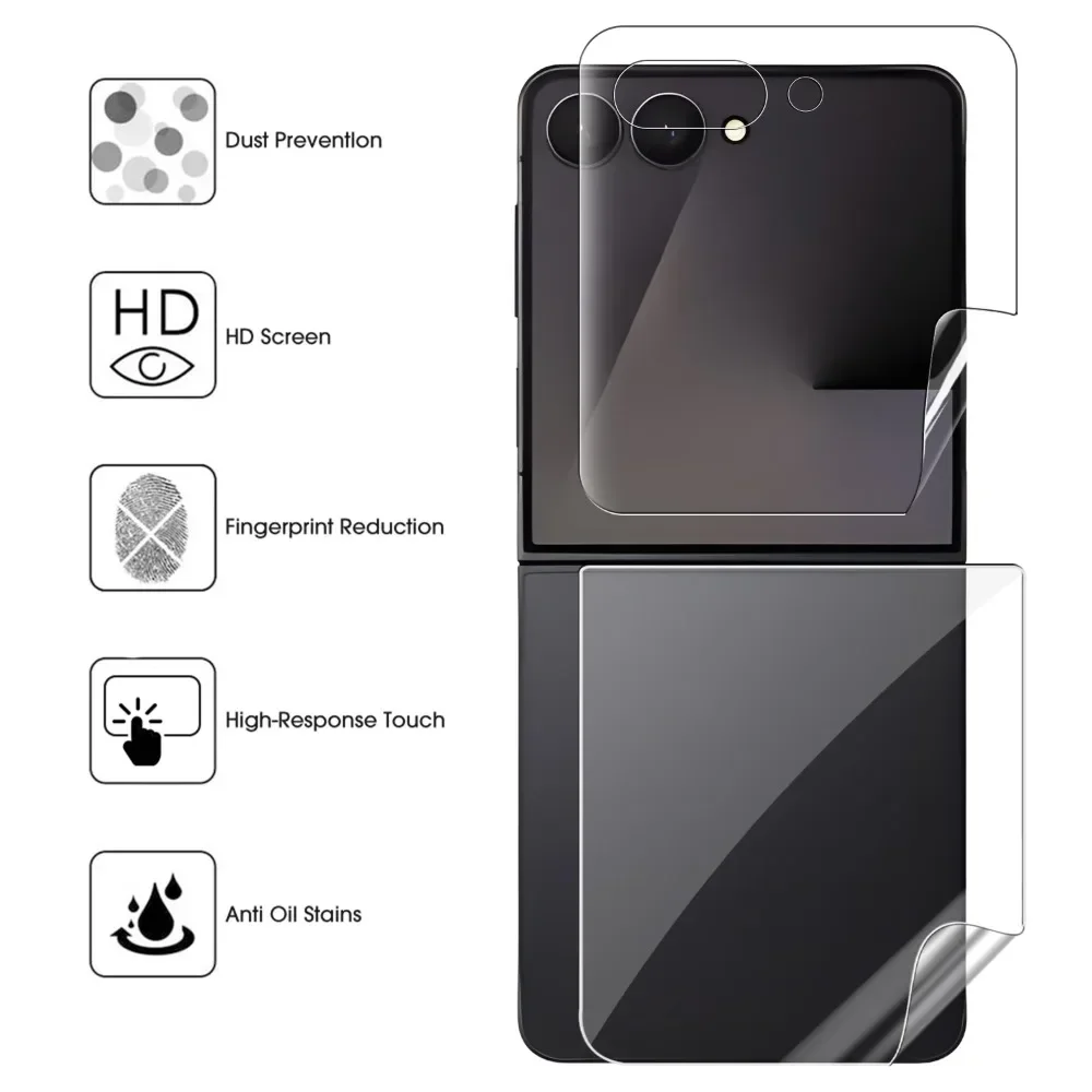 9-in-1 Hydrogel Film Soft TPU Screen Protector Set - HD Inner and Outer Rear Protection