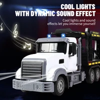 1:24 Hexaphone Lights & Music 2.4G RF Remote Control Double Decker Transportation Trailer 1