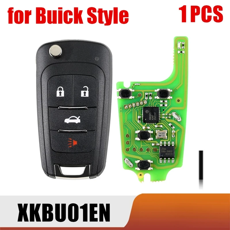 

Xhorse XKBU01EN Universal Remote Key Wire Remote Key Car Remote Smart Key Fob Flip 4 Button For Buick Style For VVDI Key Tool