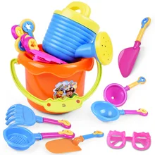 9Pcs/Set Random Color Summer Kids Sand Beach Toys Castle Bucket Spade Shovel Rake Water Tools Set For Kids Toys Fun Shovel Molds