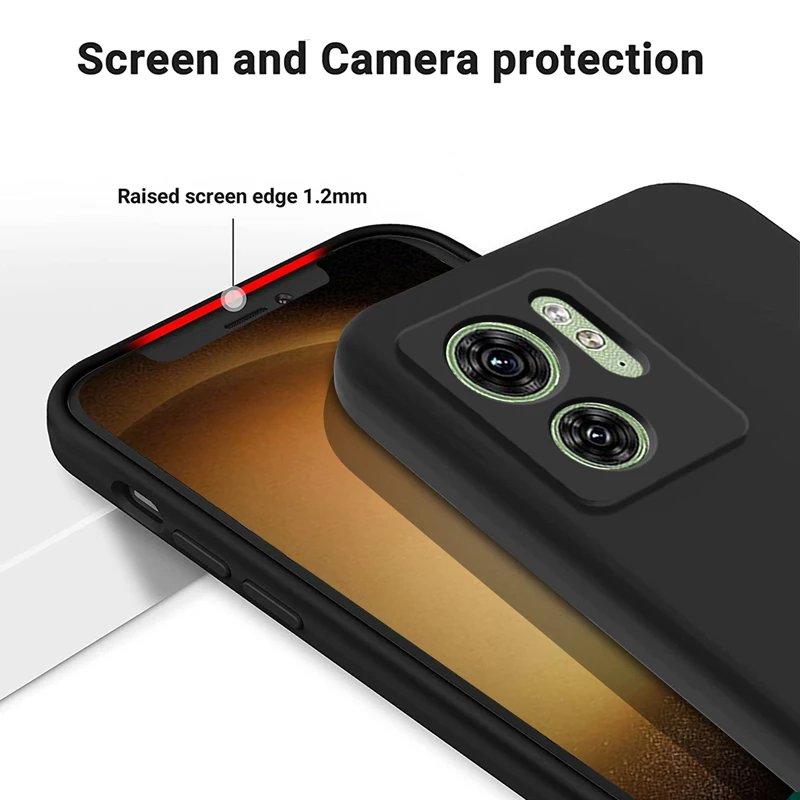 Soft Premium Liquid Silicone Case with Strap and Flocking Interior