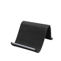 Versatile Silicone Phone Stand - Portable, Foldable, and Multi - Angle Adjustable (Black)