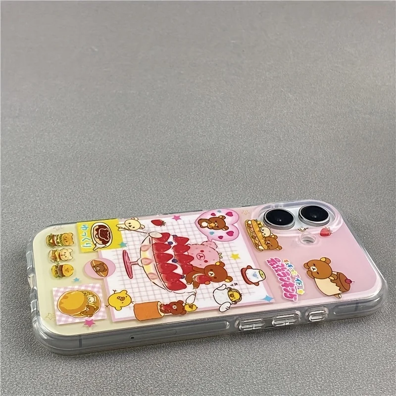 Cartoon Bear Cake Design Phone Case