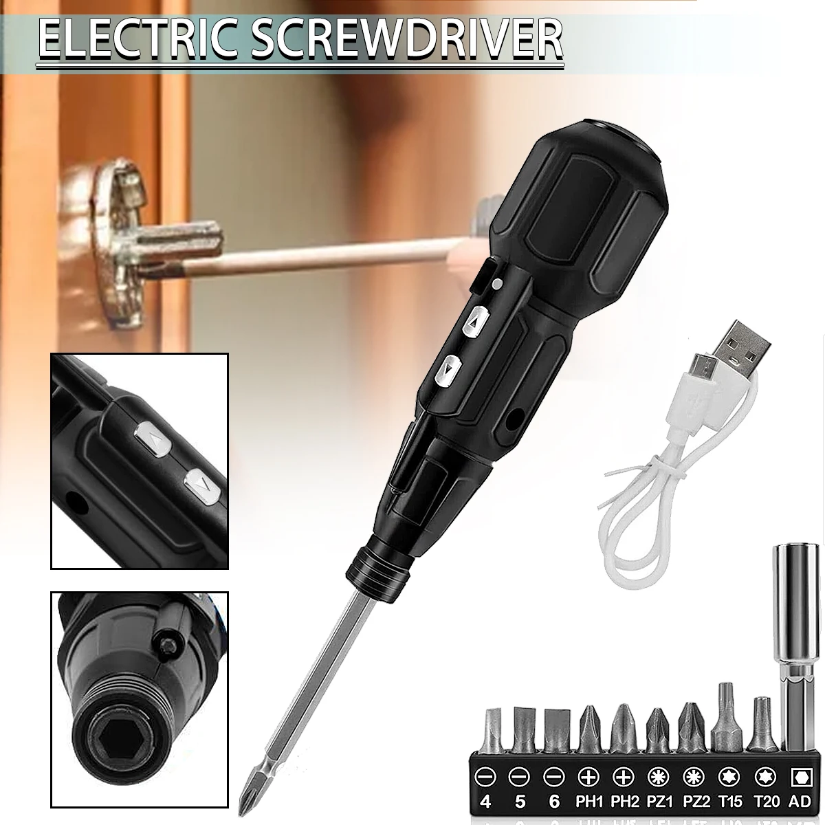 Cordless Electric Screwdriver 3.6V Mini Home Screwdriver With Magnetic Tip Work Light USB Rechargeable For DIY Household AliExpress