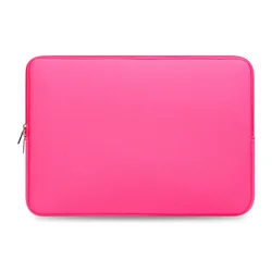 Premium Shockproof Sleeve with Pockets for Large Tablets and E-Readers, 12-14 Inch (Rose red)