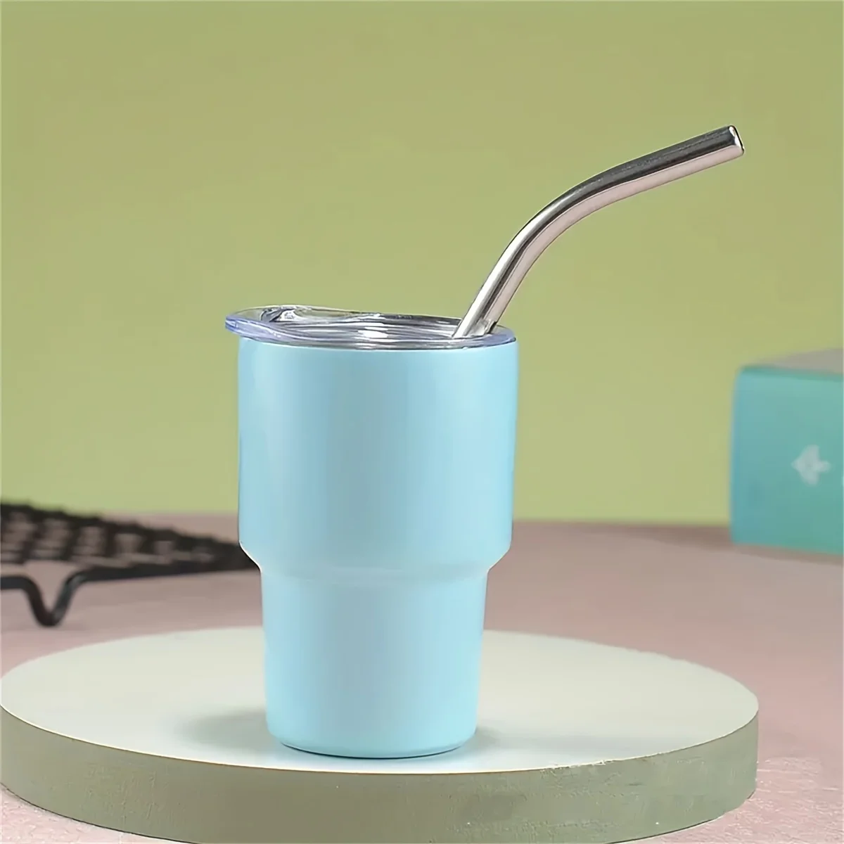 

10pcs, Portable Stainless Steel Mini Cup With Straw - Keep Drinks Hot Or Cold - Ideal For Camping And Travel Shaker cup Gallon w
