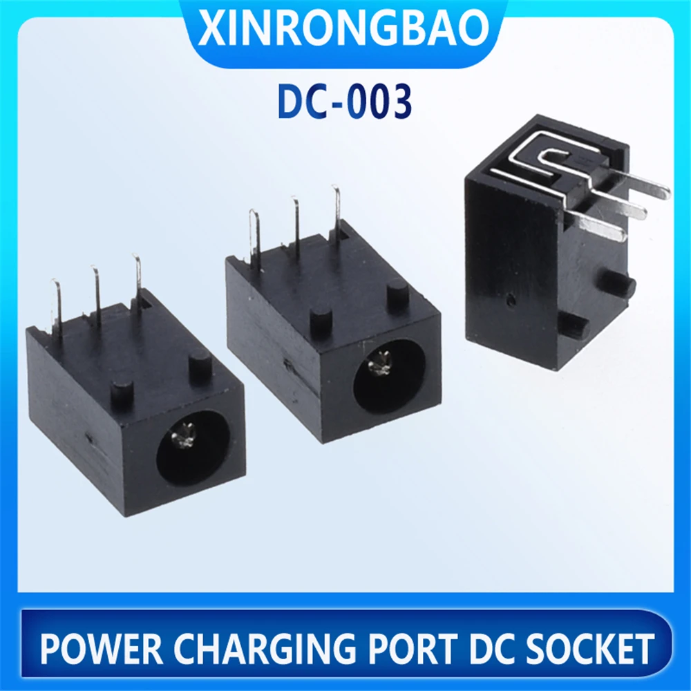 N/A DC-002 3,5 mm x 1,1 mm DC Power Jack Plug 3 Pin Femmina Connettore 10 pz