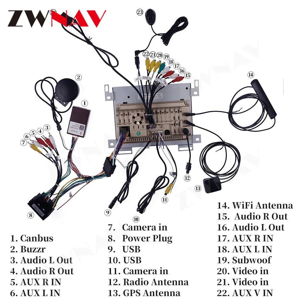 ジープグランドチェロキー用メディアプレーヤー,Android 13,6 GB,128GB