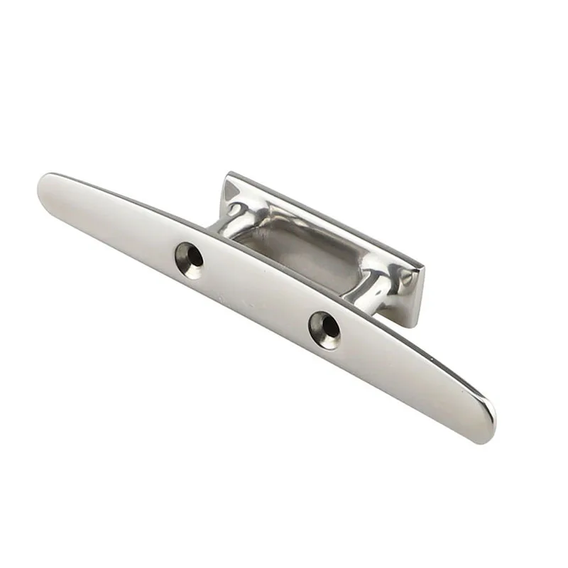 4" 5" 6" 8" 10" Low Flat Cleats 316 Stainless Steel 2 Hole Hardware Boat Cleats For Marine Boat Deck Rope Tie Yacht Accessories Marine Accessories Marine Hardware