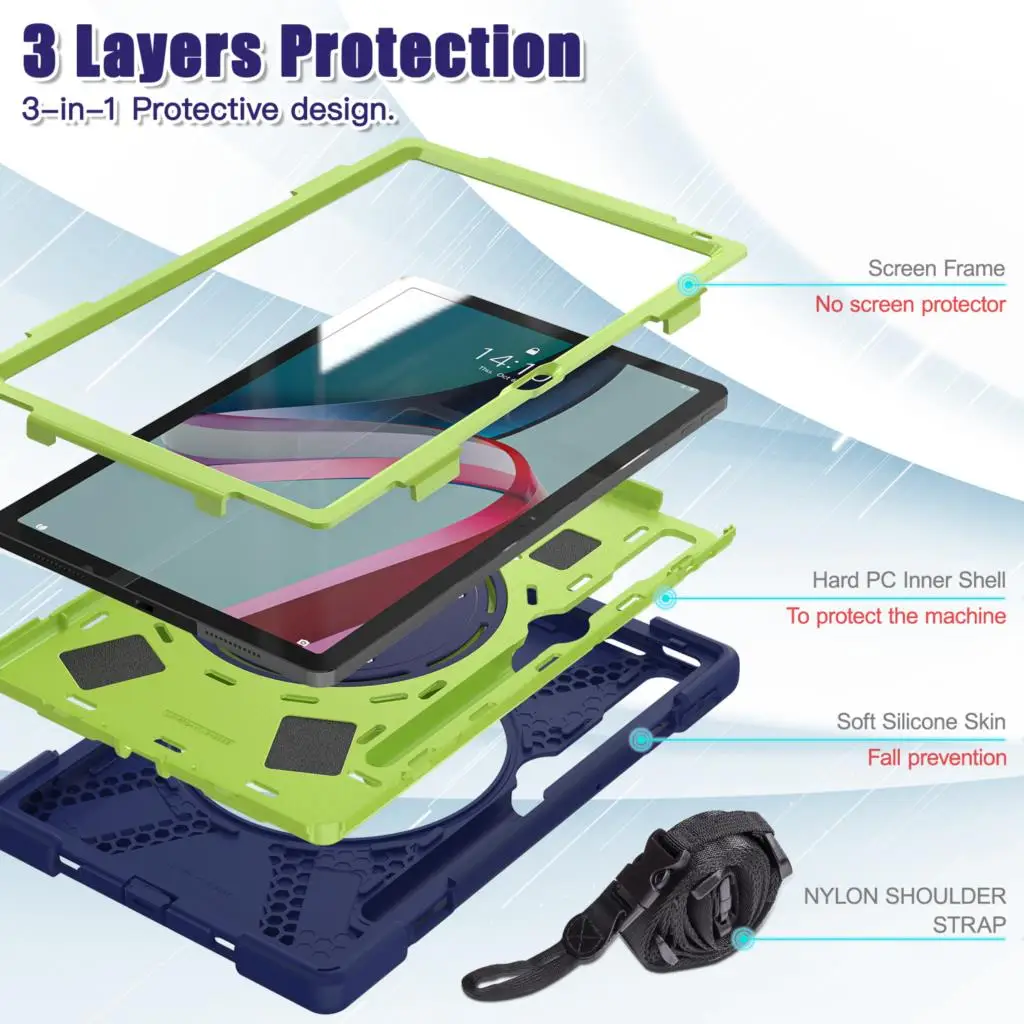 Capa de Suporte de Armadura Segura Infantil para Lenovo Tab P11 Pro Gen Tb132fu m8 4ª Geração Tb300fu m9 Tb-310fu Case - Imagem 2