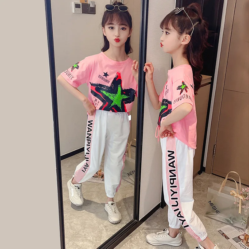Girls Clothing Sets Summer Clothes For Baby Girls T-shirt And Pants Suit Tracksuit For Kids Outfit Fashion Children Clothes Set
