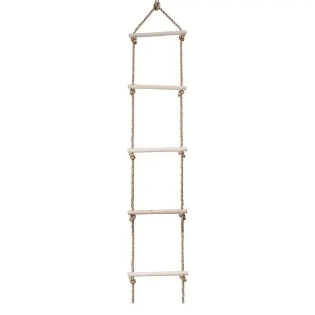 Wooden Rope Ladder Multi Rungs Children Climbing Toy Wooden Rope Ladder Multi Rungs Climbing Game Toy Outdoor Training Activity