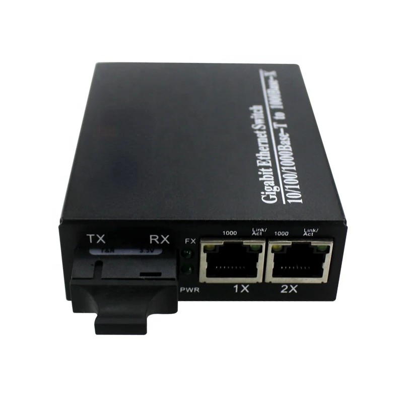 10/100/1000Mbps Multi Mode Dual Fiber Optic Transceiver RJ45 SC Connector