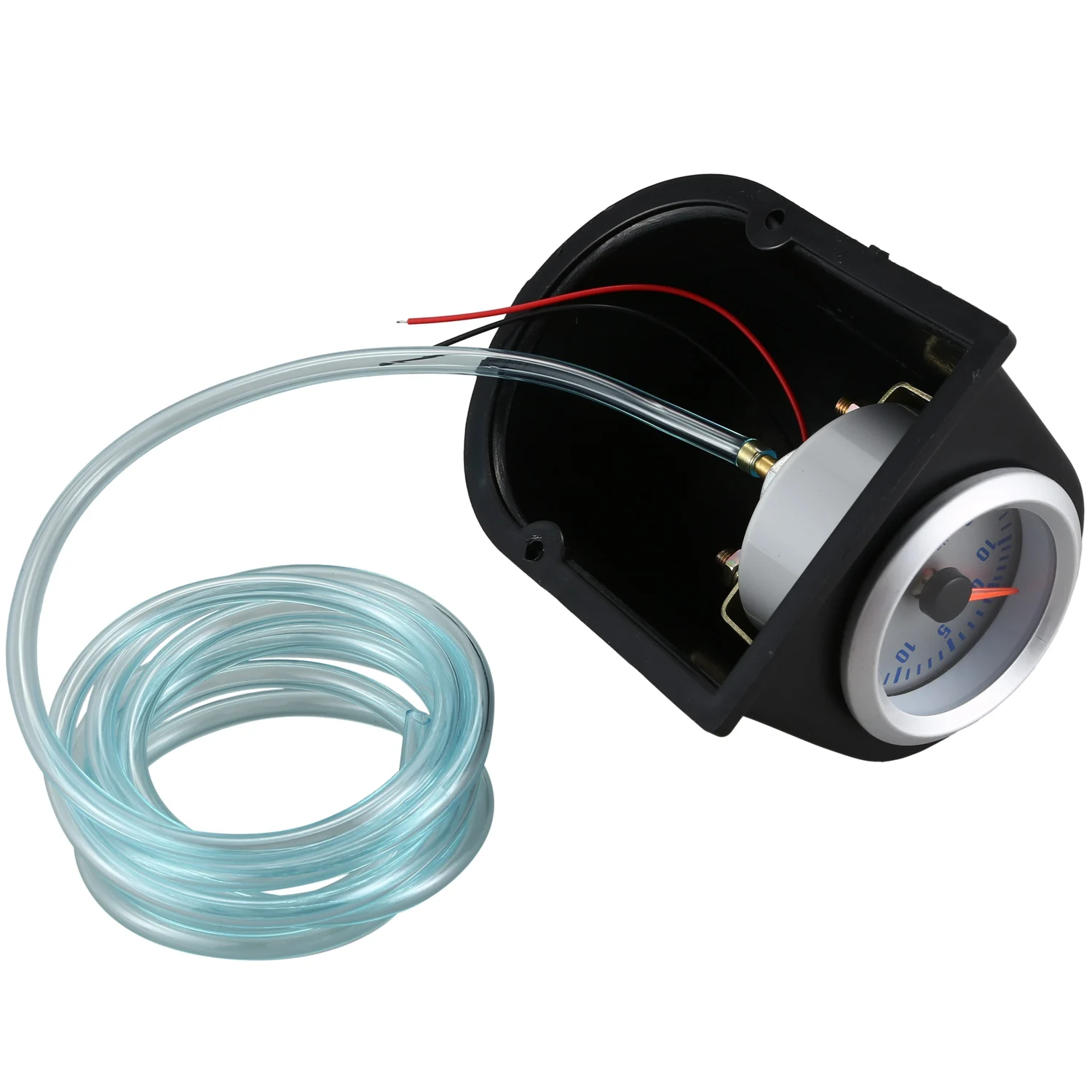A92P 터보 부스트 / 진공 게이지 미터 (자동차용) 2인치 52mm 0-30인치Hg / 0-20PSI 오렌지색 조명, 단일 게이지 미터 포드 홀더 포함