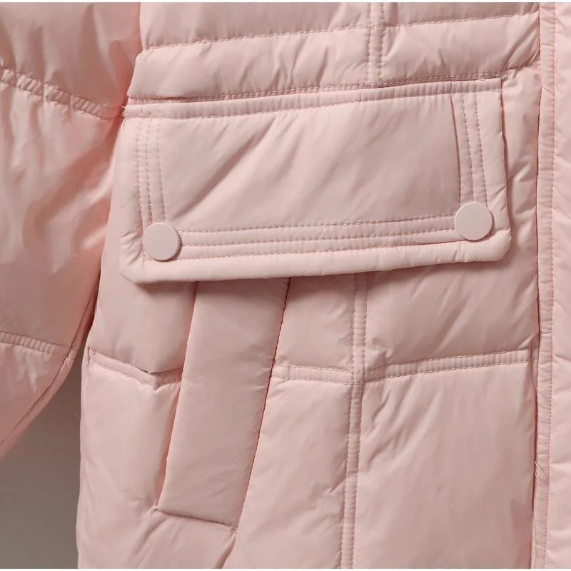 2023 New Women Down Jacket Winter Coat Female Mid Length Version Parkas Loose Thick Warm Outwear Fashion Versatile Overcoat
