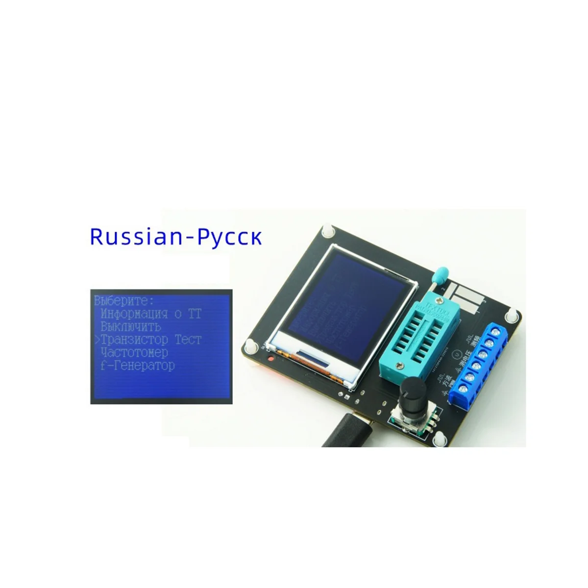 

Тестер транзисторов GM328A, цифровой мультиметр, Электрический измеритель емкости, диод, Триод, флейта, Русская версия