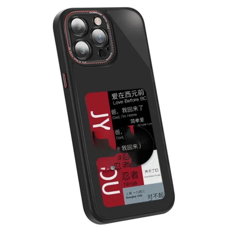 Für iPhone 15 Pro Max Handy hülle DIY Smart Display angepasste Tinten schirm Glas Projektions abdeckung