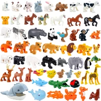 Big Size Building Blocks Cat Dog Pig Rabbit Model Accessories Compatible Bricks Farm Animals Set Assemble Education Toys For Kid 1