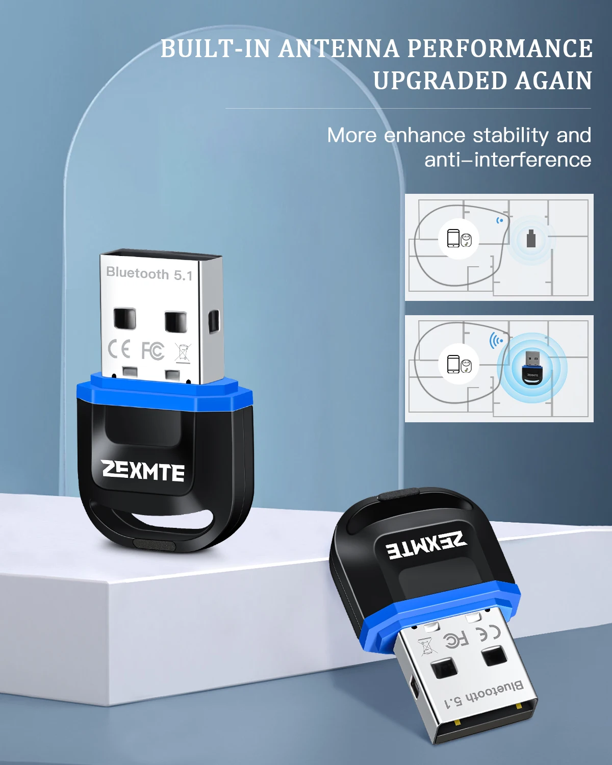 Zexmte Bluetooth 5,1 Adapter Dongle USB Bluetooth 5,0 Sender Lautsprecher  Tastatur Maus Drucker Empfänger für PC Win 7/8/ - AliExpress