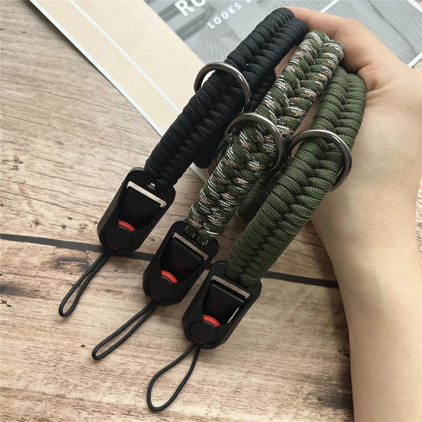 Handmade Portable Camera and Phone Wrist Strap with Anti-Lost Keychain Functionality
