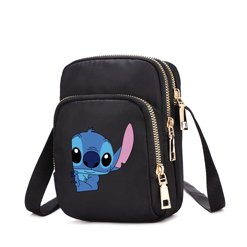 Disney Lilo & Stitch Vrouwen Crossbody Rits Mobiele Telefoon Schoudertas Vrouwelijke Handtas Cartoon Multifunctionele Kleine Tas Damestas