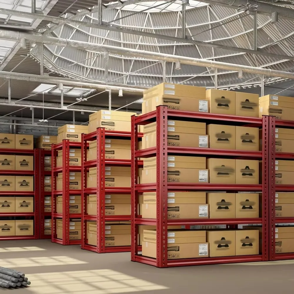 Garage Shelving 72" H Tall Storage Shelves Sturdy Metal Shelves for Storage 5 Tier Wide Heavy Duty Shelving Deep Storage 5