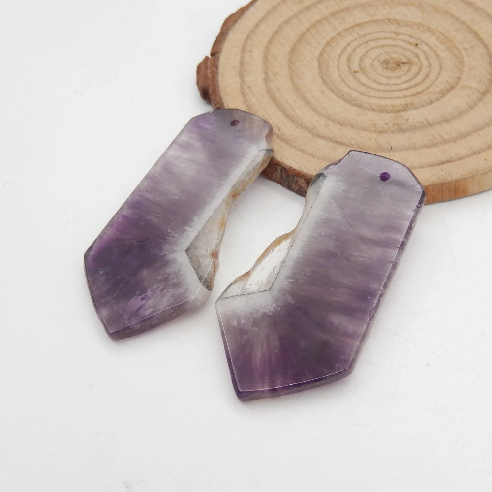 Natural Amethyst Nugget Earrings for Women, Gemstone Earrings Beads for Jewelry Making
