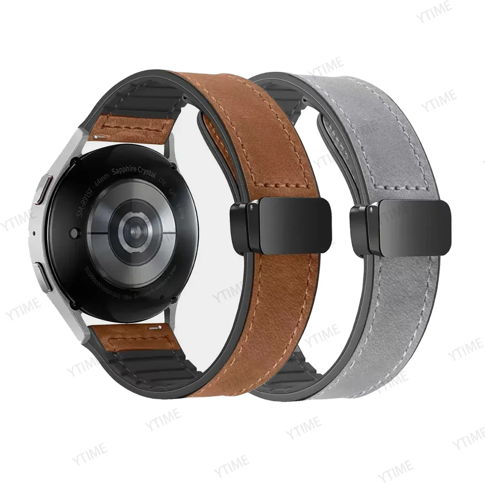 Leather Silicone Bracelet Wrist Band For Samsung Galaxy Watch