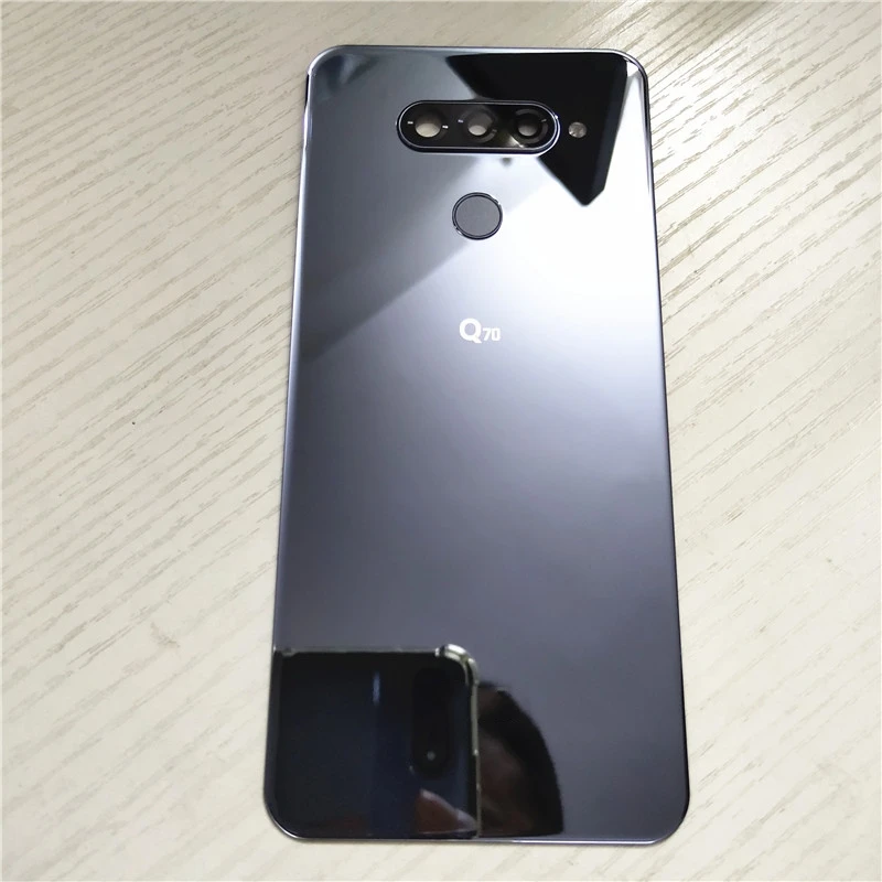 

Задняя крышка для LG Q70 Крышка батарейного отсека заднее стекло Корпус чехол для LG Q70 LM-Q730N Крышка батарейного отсека Запасные части