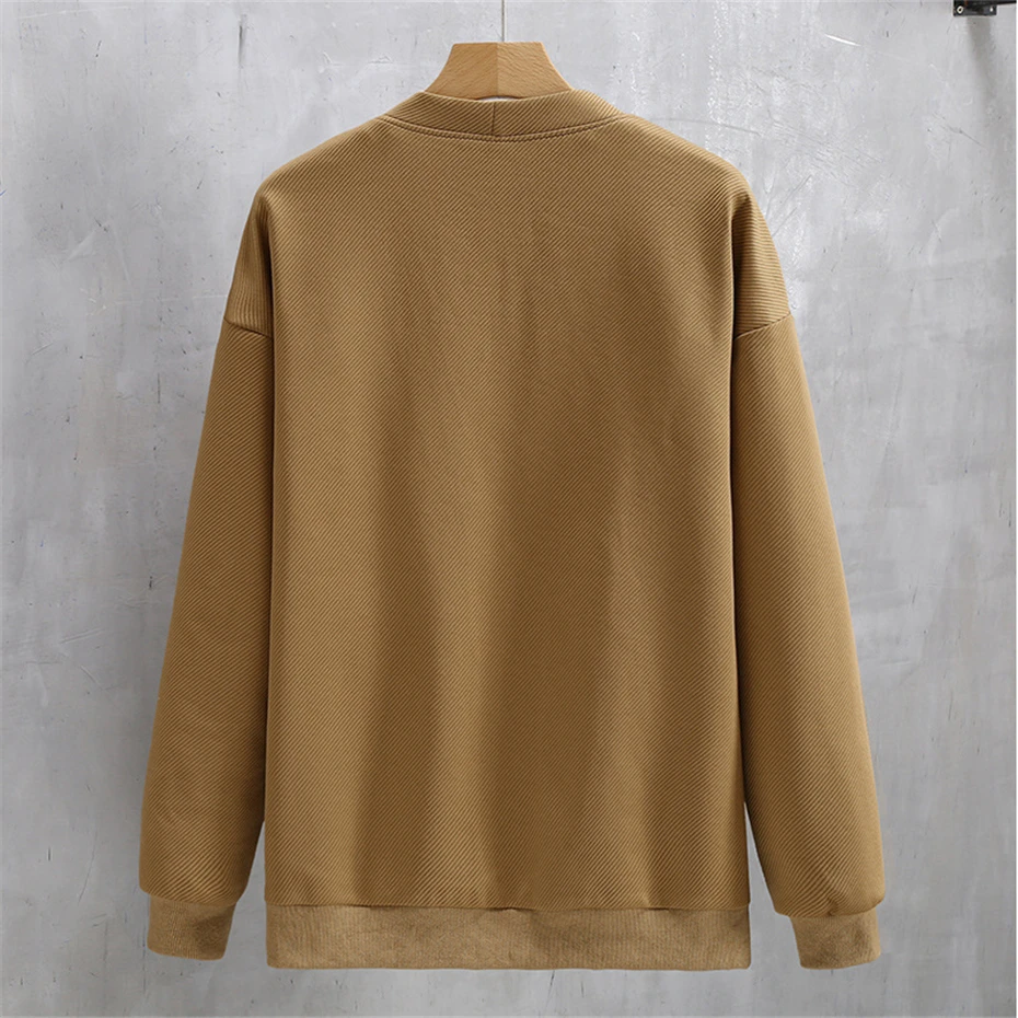 Autumn Winter Fleece Jacket Men V-neck Baseball Jacket Plus Size 10XL 11XL Fashion Casual Solid Color Coat Male 2