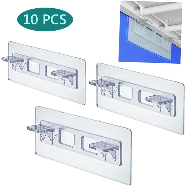 Self-Adhesive Shelf Support Pegs Adhesive Shelf Bracket Shelves Holders  Double Row Reinforced Design Cabinet Shelf Clips - AliExpress