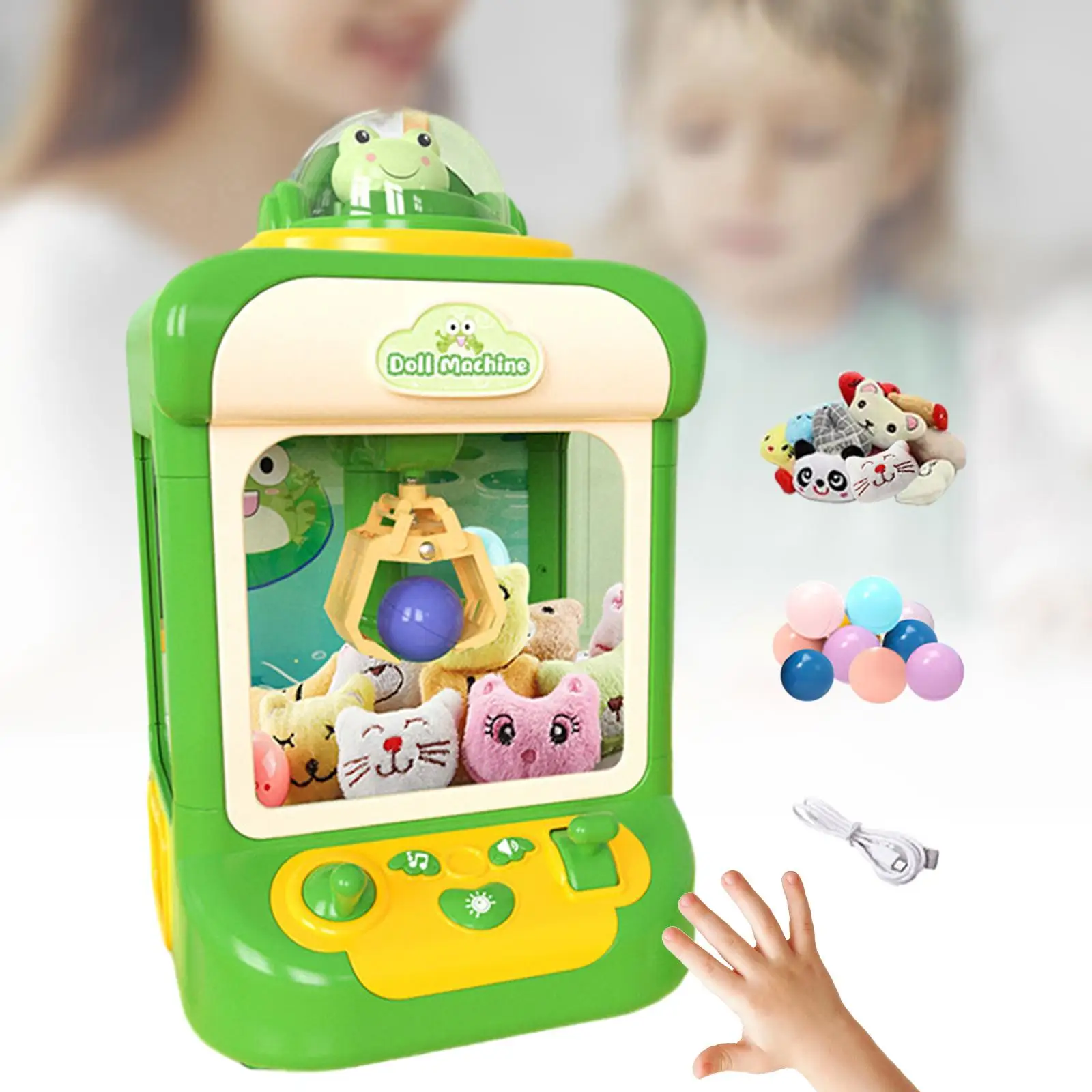 Claw Machine with Lights Sound Grabber Prize Dispenser Toys Mini Vending Machine 4