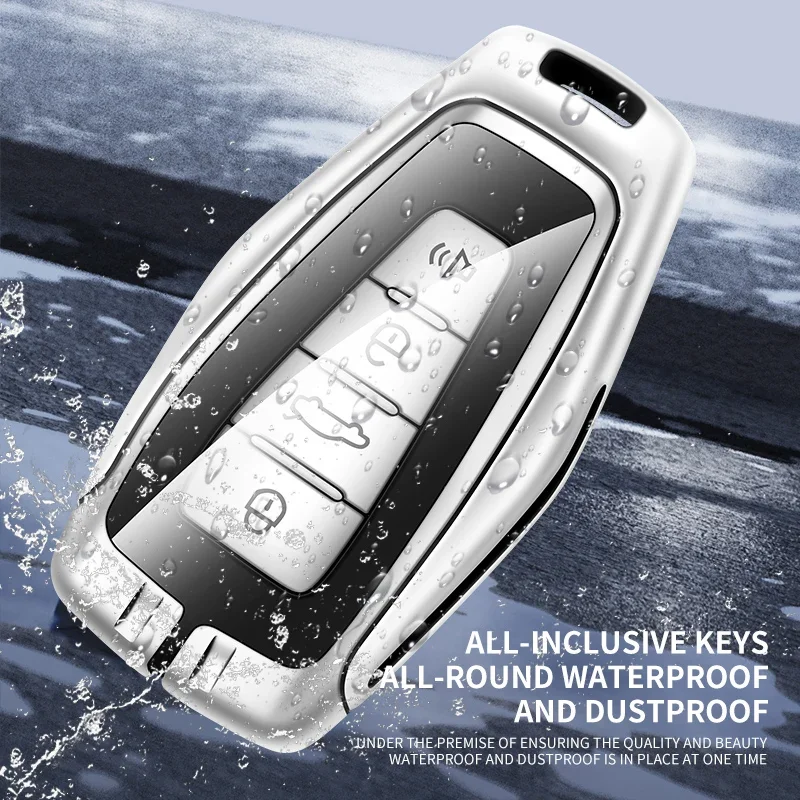 합금 자동차 키 커버 케이스, Geely Coolray X6 기하학 c 엠그랜드 글로벌 쿨레이 호크 GX7 오카방고 스마트 원격 자동차 액세서리