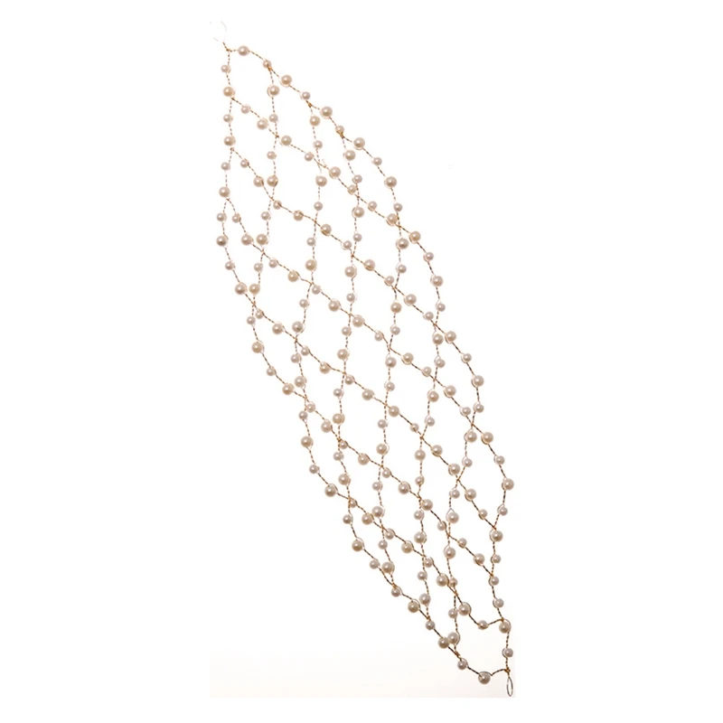 

MXMB Mesh Headband Pearl Hollow Street Headdress Han Fan Studio Accessories