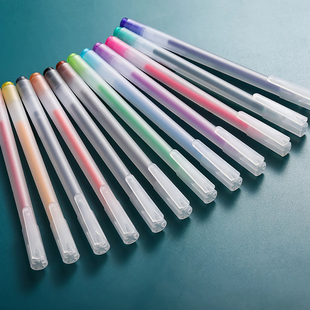 

12 Colored Gel Pens 0.5 mm Ballpoint Pen for Journal Cute Marker Pen School Stationary Writing Supplies