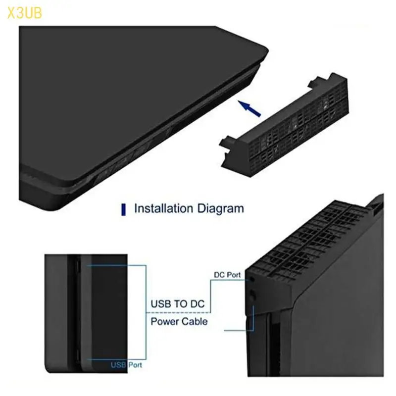 X3UB -Kühllüfter für schlanke -Kühlsysteme Gaming -Konsolenzubehör – Detail 7