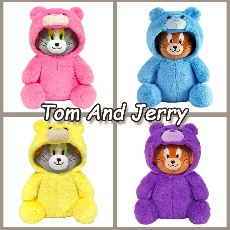 

22CM Tom And Jerry Cosplay Bear Plush Toy Cartoon Anime Movie Tom Cat Jerry Mouse Plushies Stuffed Animal Doll Toys For Kid Gift