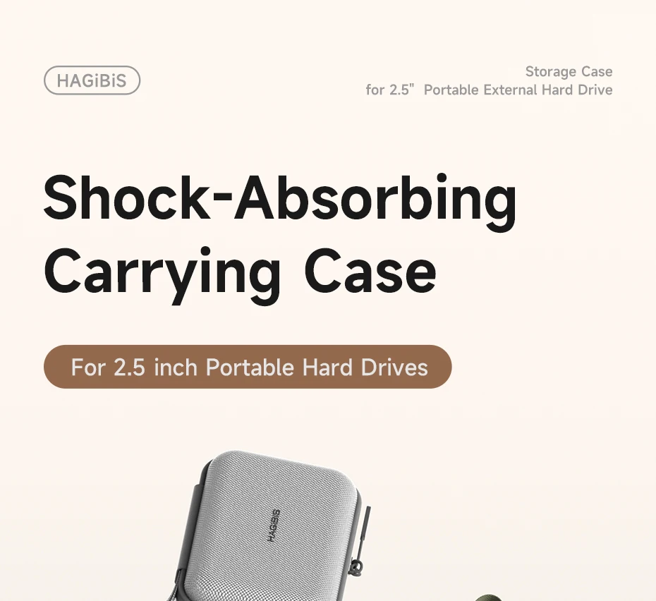 Hagibis Carrying Case for 2.5” External Hard Drive