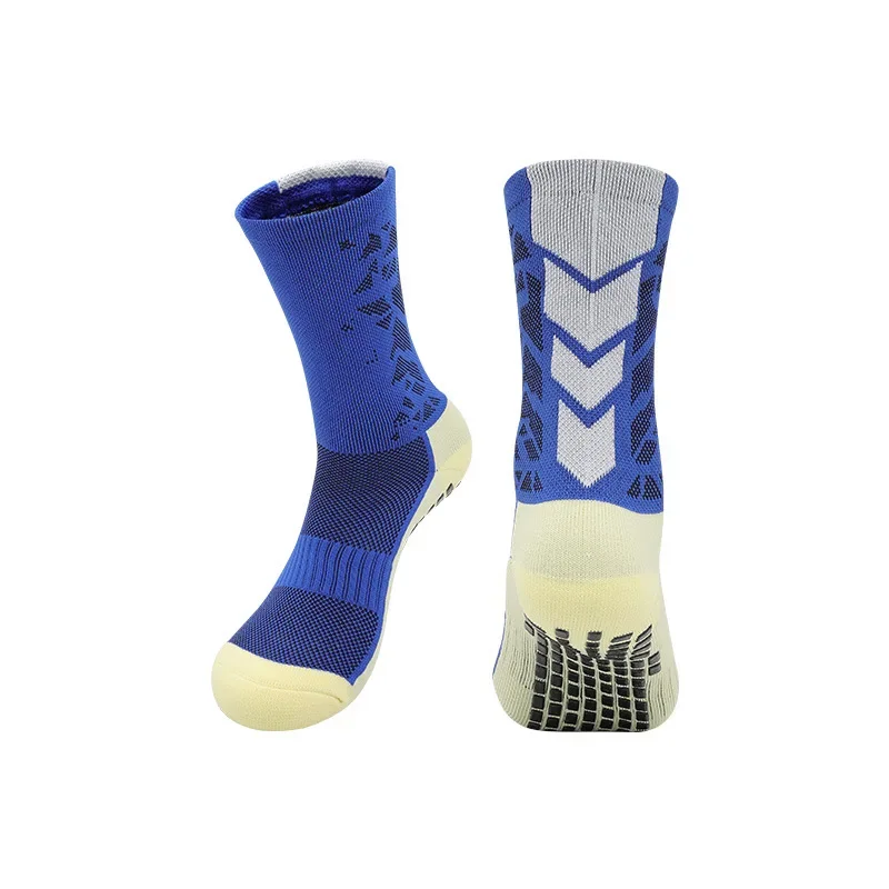 3 Pairs Good Quality Anti Slip Soccer Socks Adults Style Non Slip Grip Socks Football Baseball Towel Bottom Mid-Tube Sport