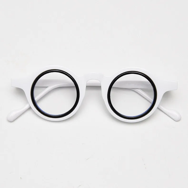 Enhanced Blue Light Blocking Round Reading Glasses for Men - High-Quality Lens Options