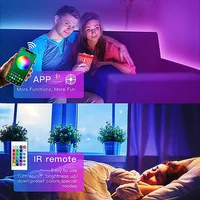 USB 5V LED lumières pour TV avec contrôle APP ruban Flexible RGB5050 30 LED s/m TV LED rétro-éclairage chambre décor éclairage 2